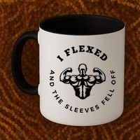 I Flexed And The Sleeves Fell Off Funny Gym Workout Coffee Mug thumb 2