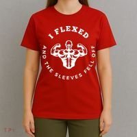 I Flexed And The Sleeves Fell Off Funny Gym Workout T-Shirt thumb 4