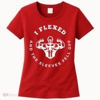I Flexed And The Sleeves Fell Off Funny Gym Workout Women's T-Shirt thumb 0