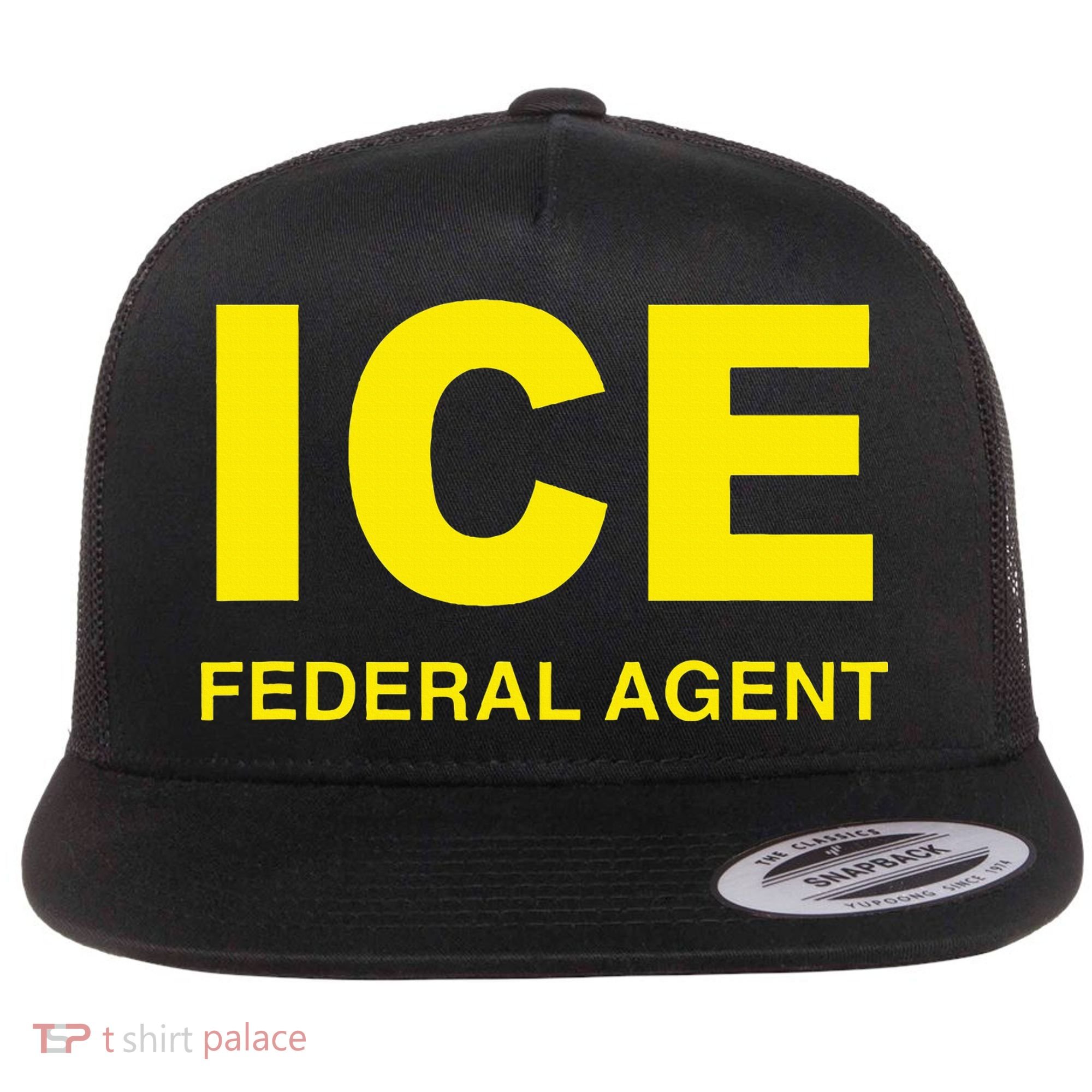 Ice Federal Agent Us Border Patrol Flat Bill Trucker Hat