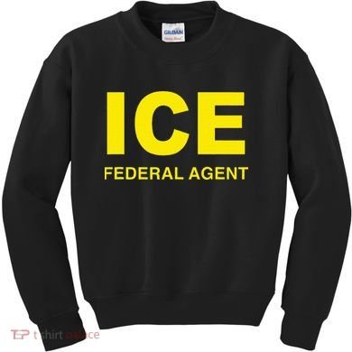 Ice Federal Agent Us Border Patrol Kids Sweatshirt