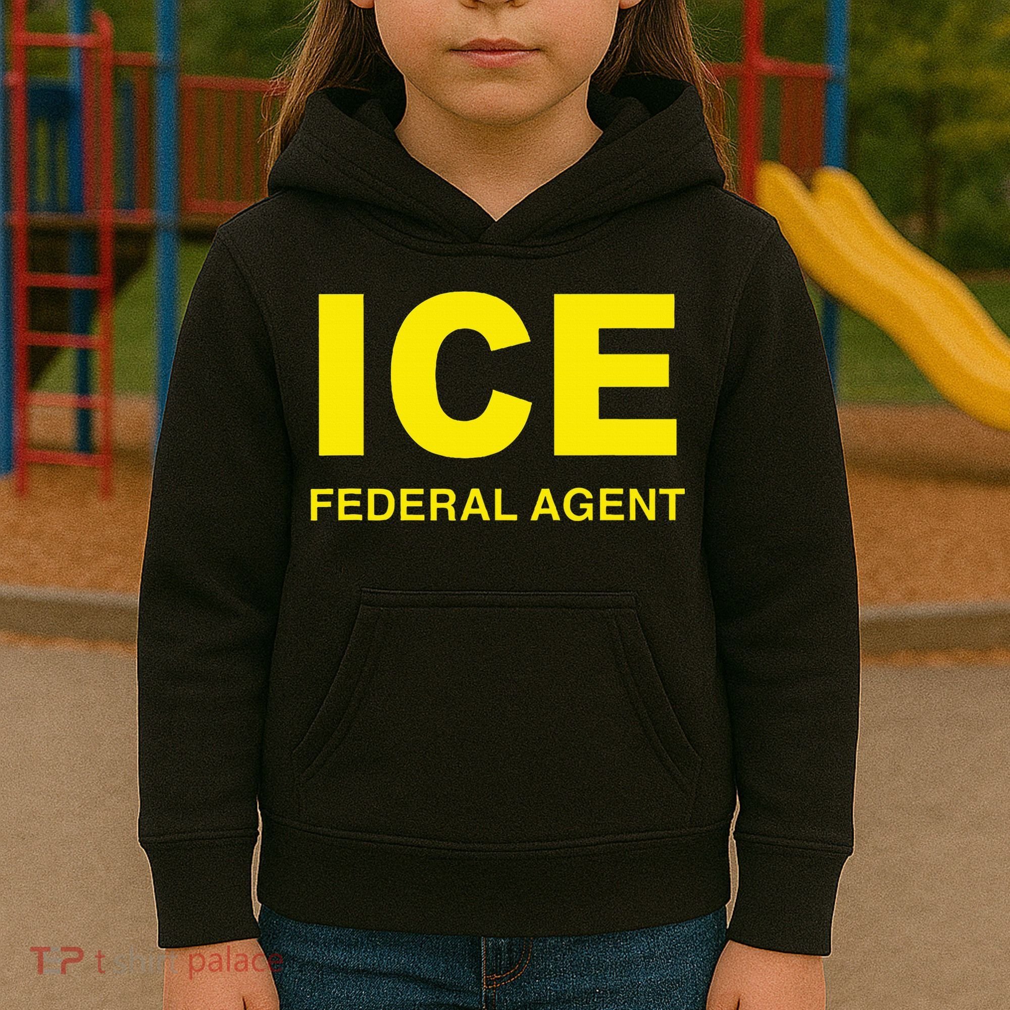 Ice Federal Agent Us Border Patrol Kids Hoodie