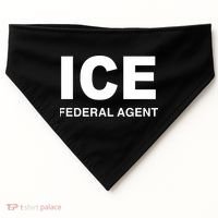 Ice Federal Agent Halloween Costume Police Immigration USA-Made Doggie Bandana thumb 0
