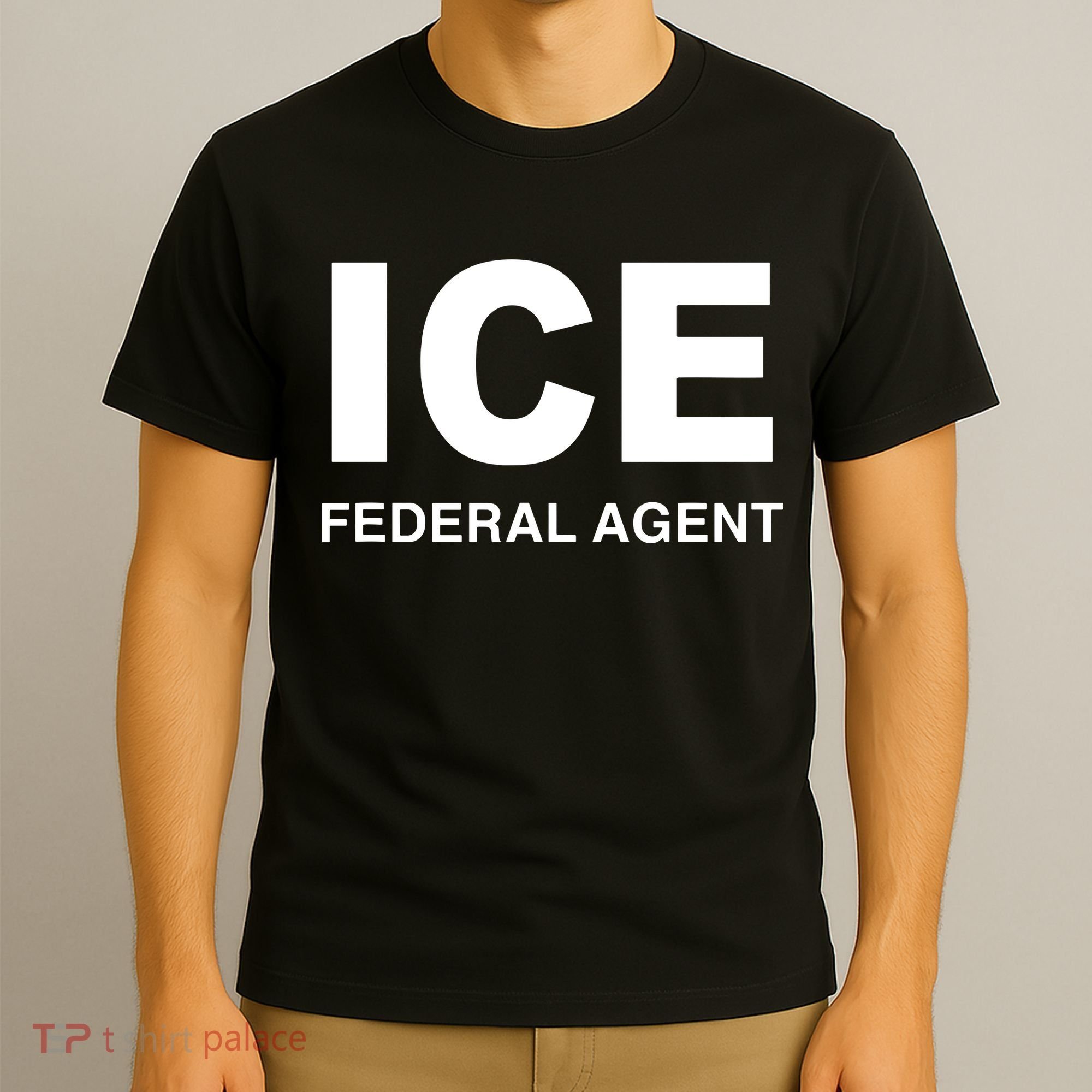 Ice Federal Agent Halloween Costume Police Immigration T-Shirt