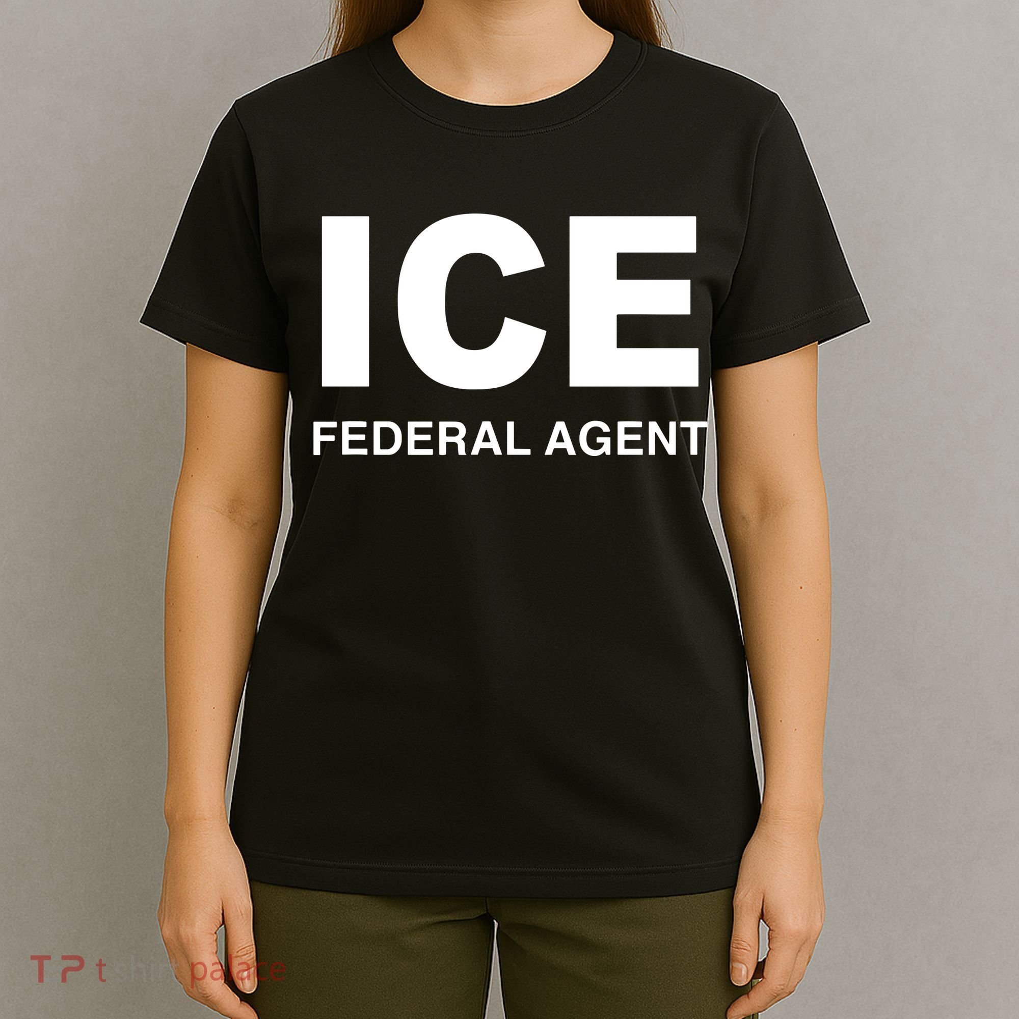 Ice Federal Agent Halloween Costume Police Immigration T-Shirt