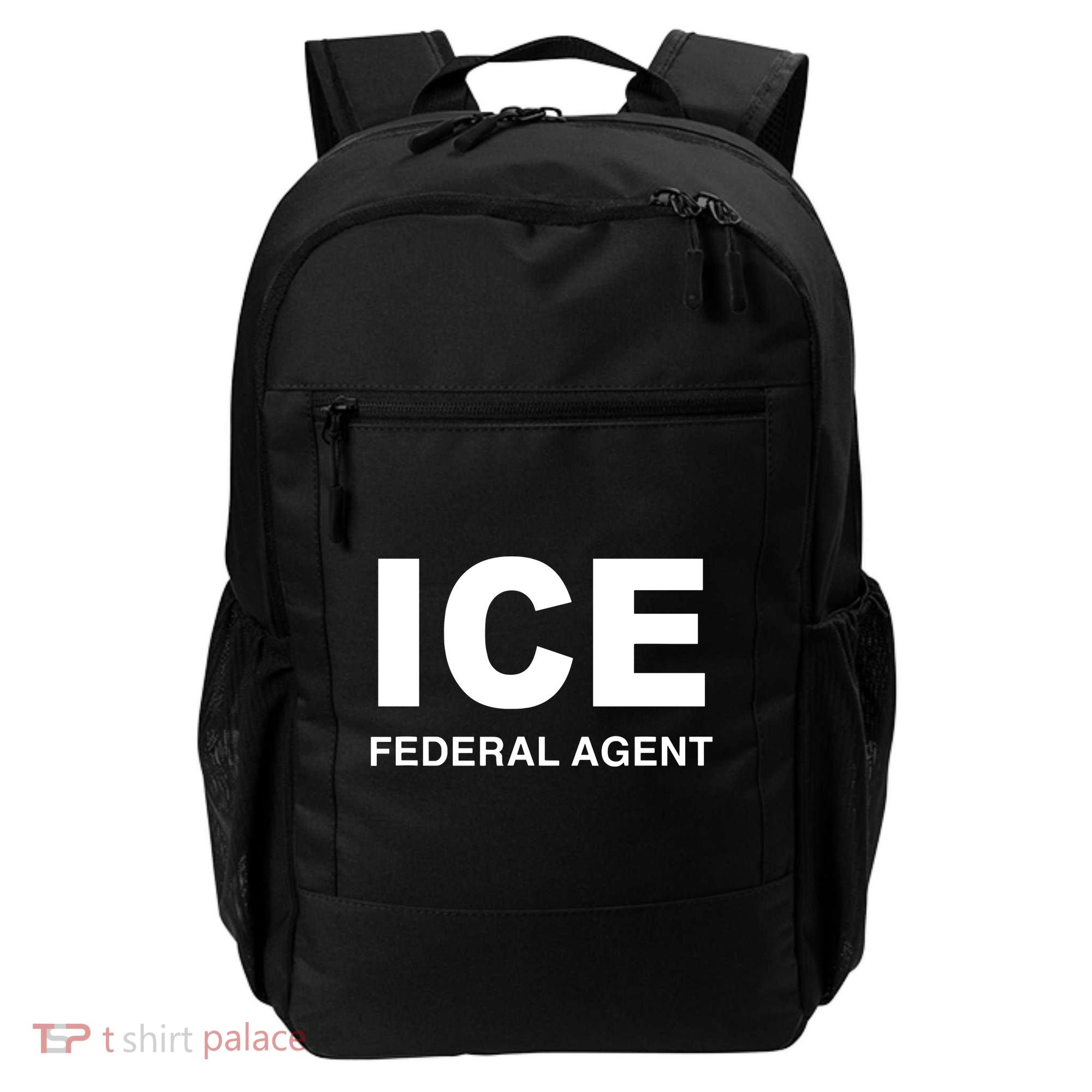 Ice Federal Agent Halloween Costume Police Immigration Backpack