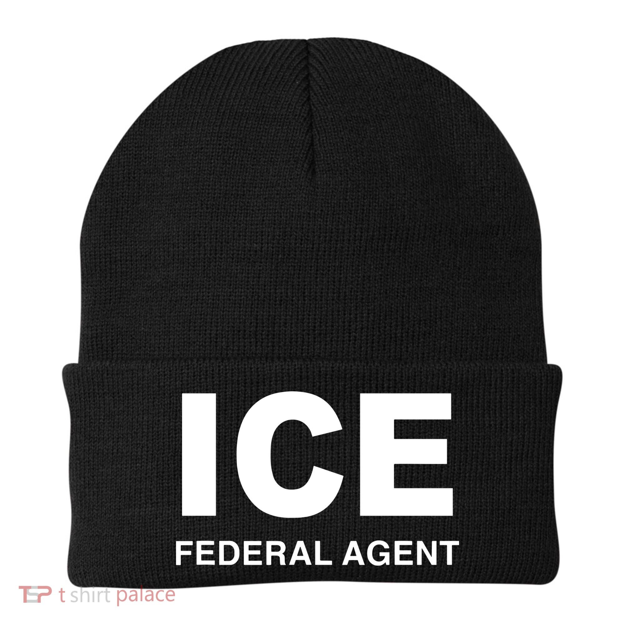 Ice Federal Agent Halloween Costume Police Immigration Beanie