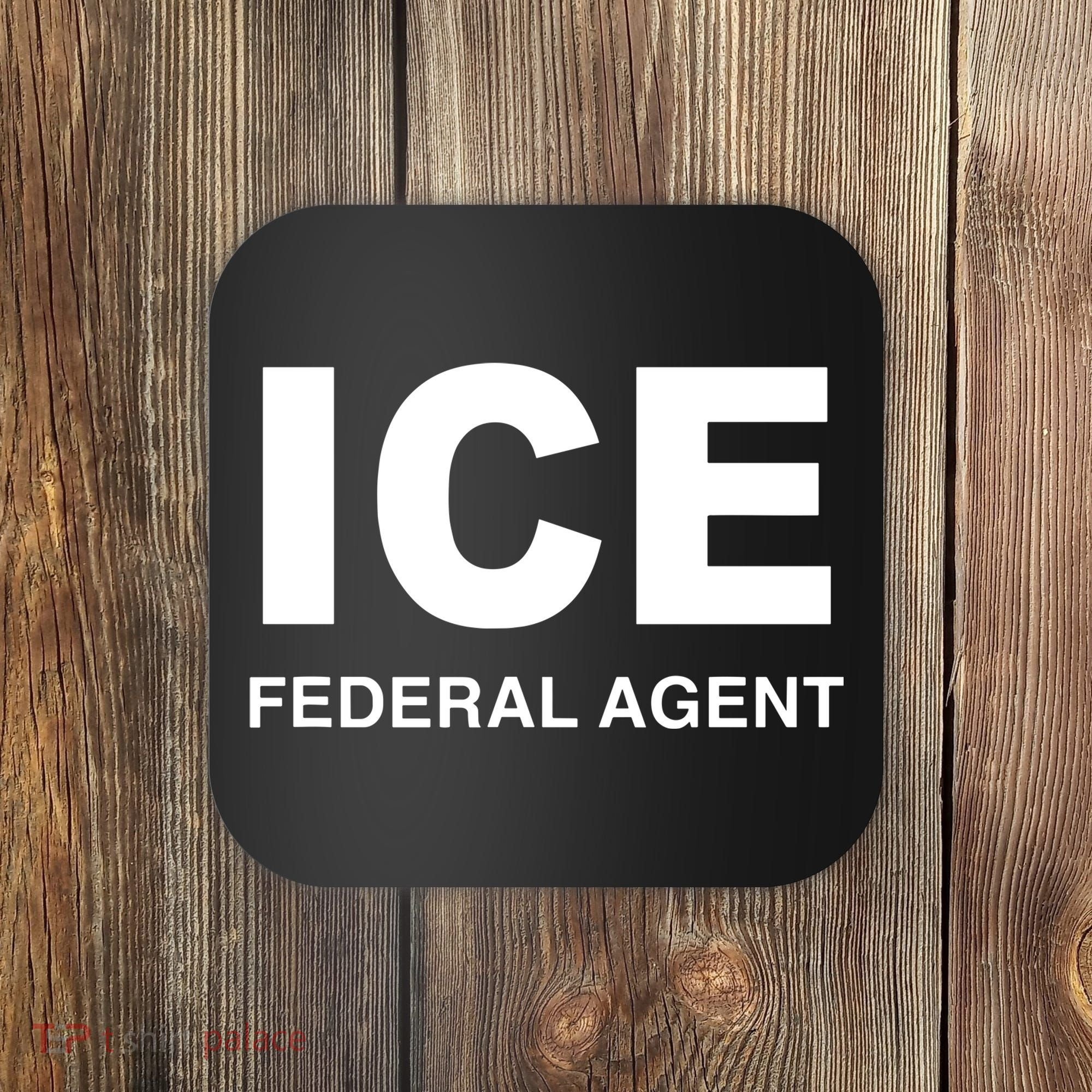 Ice Federal Agent Halloween Costume Police Immigration Coaster