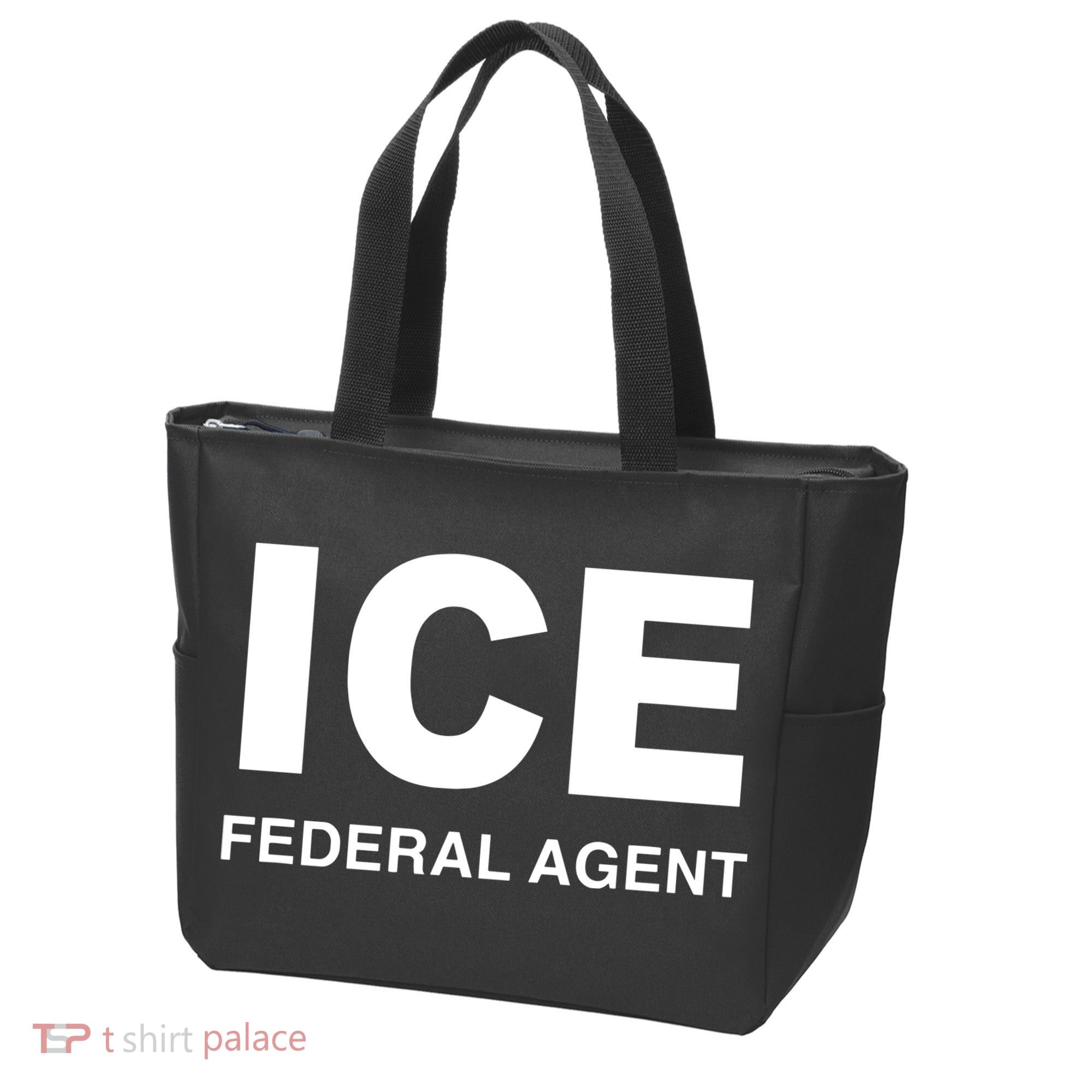 Ice Federal Agent Halloween Costume Police Immigration Tote Bag