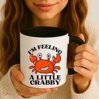 I'm Feeling A Little Crabby Cute Crabs Coffee Mug thumb 3