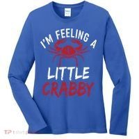 Im Feeling A Little Crabby Funny Crab Owner Gift Women's Long Sleeve Shirt thumb 0