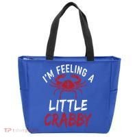 Im Feeling A Little Crabby Funny Crab Owner Gift Tote Bag thumb 0