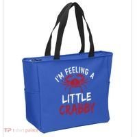 Im Feeling A Little Crabby Funny Crab Owner Gift Tote Bag thumb 2