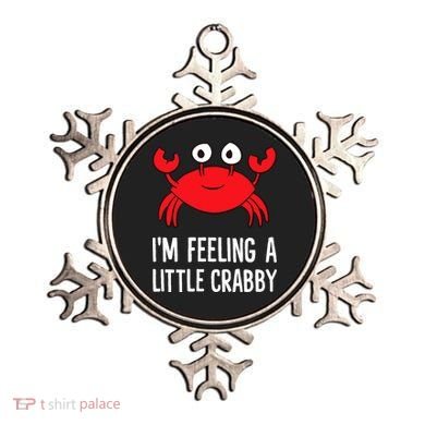 I'm Feeling A Little Crabby Funny Cartoon Crab Lobster Ornament
