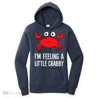 I'm Feeling A Little Crabby Funny Cartoon Crab Lobster Women's Hoodie thumb 0