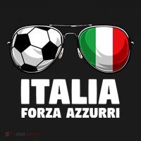 Italia Forza Azzuri Soccer Italian Flag Sunglasses Pride Women's Hoodie thumb 2
