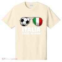 Italia Forza Azzuri Soccer Italian Flag Sunglasses Pride T-Shirt thumb 0