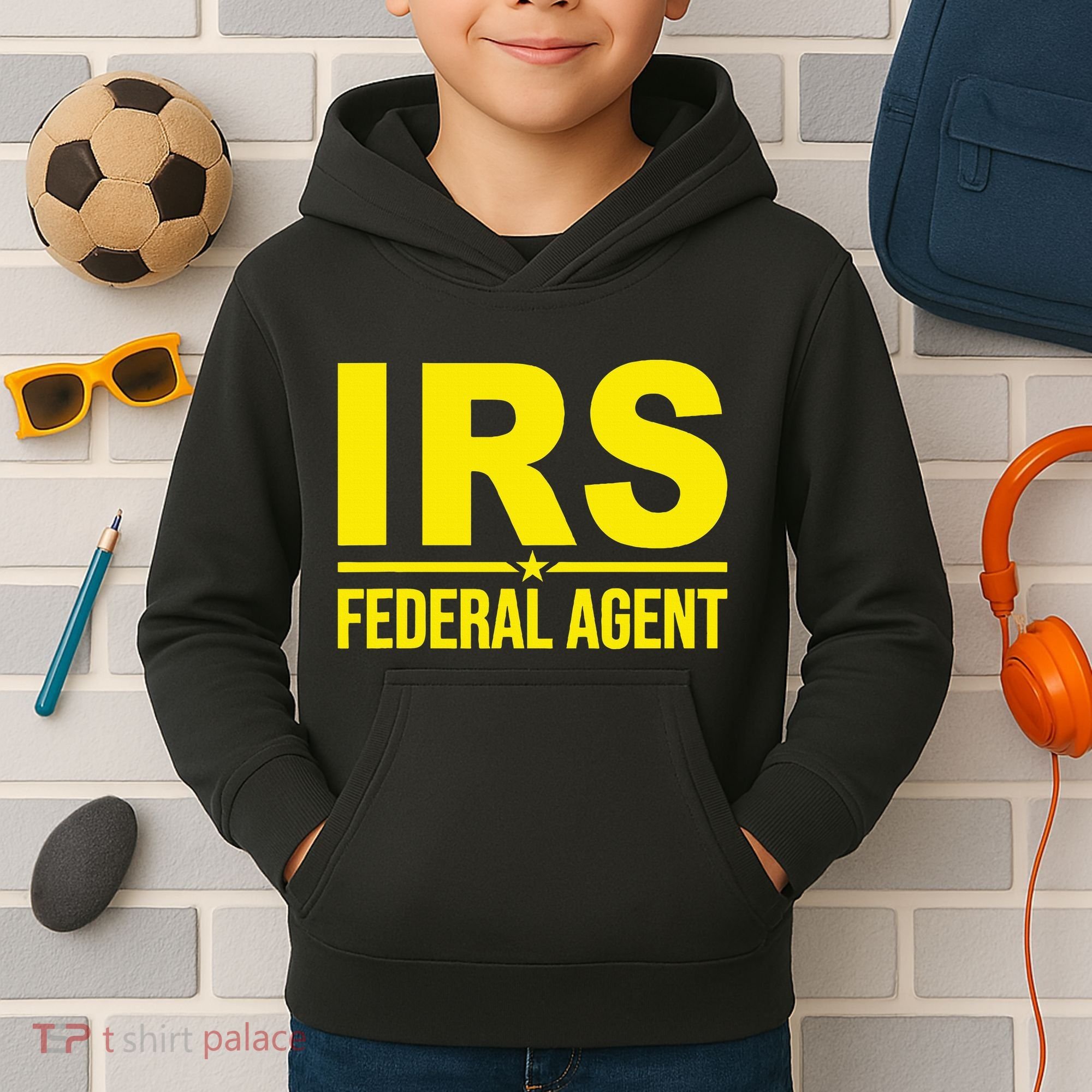 Irs Federal Agent Uniform Costume Kids Hoodie
