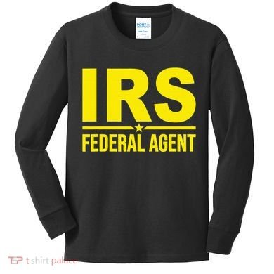 Irs Federal Agent Uniform Costume Kids Long Sleeve Shirt