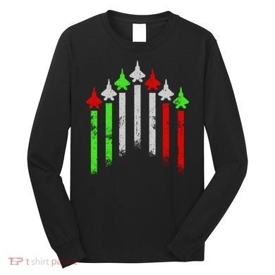 Italian Flag Airplanes Long Sleeve Shirt