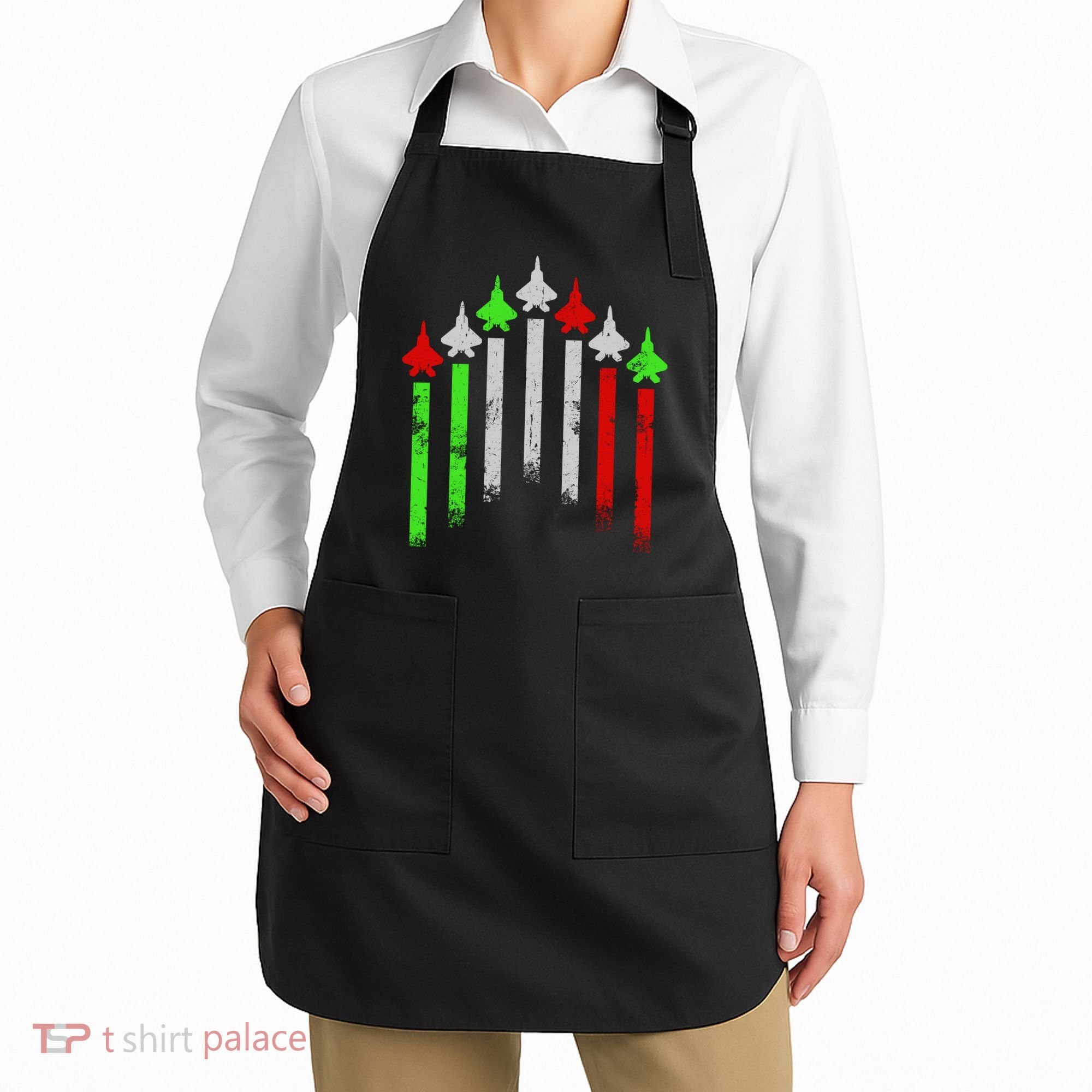 Italian Flag Airplanes Apron