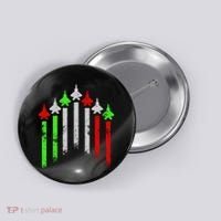 Italian Flag Airplanes Button thumb 0