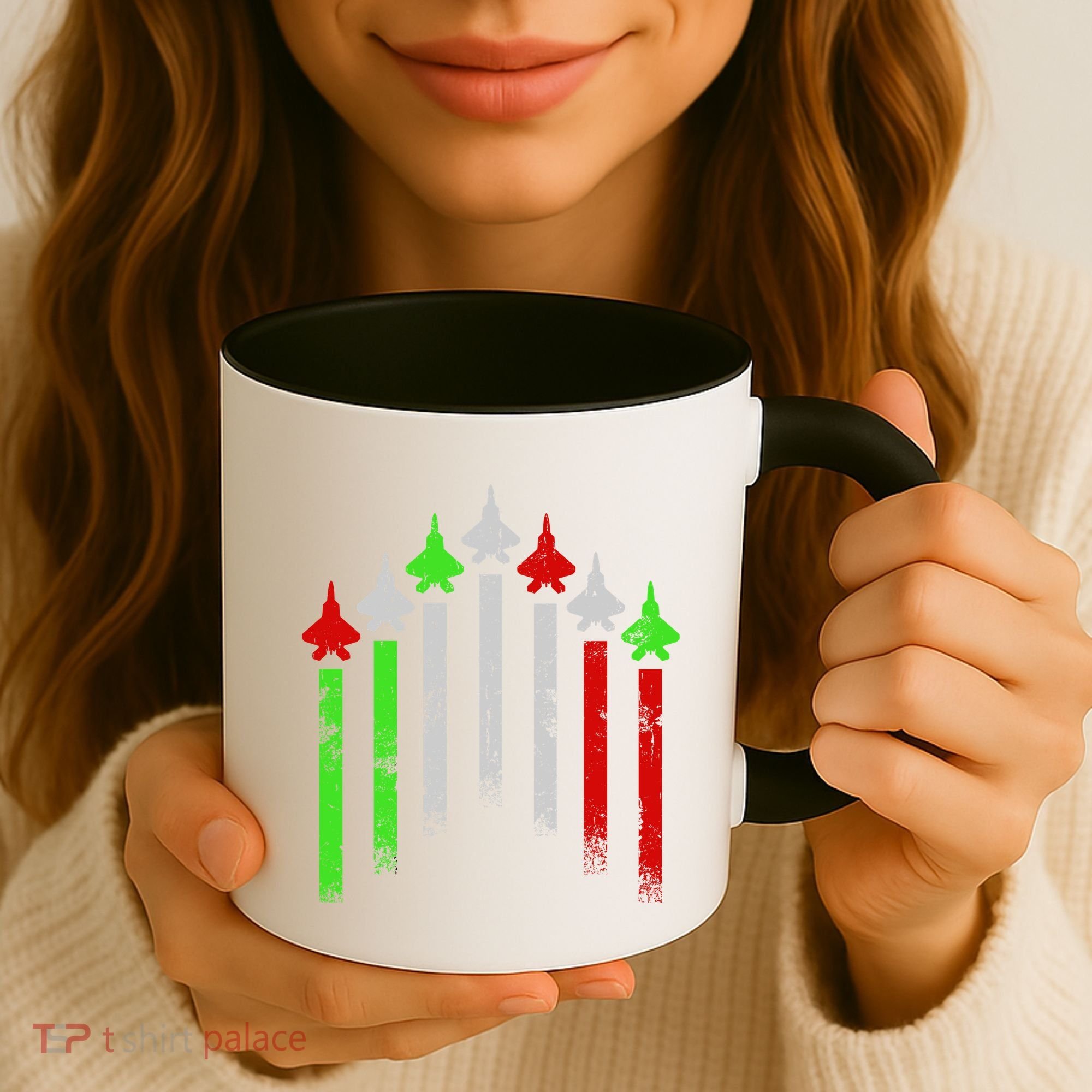 Italian Flag Airplanes Coffee Mug