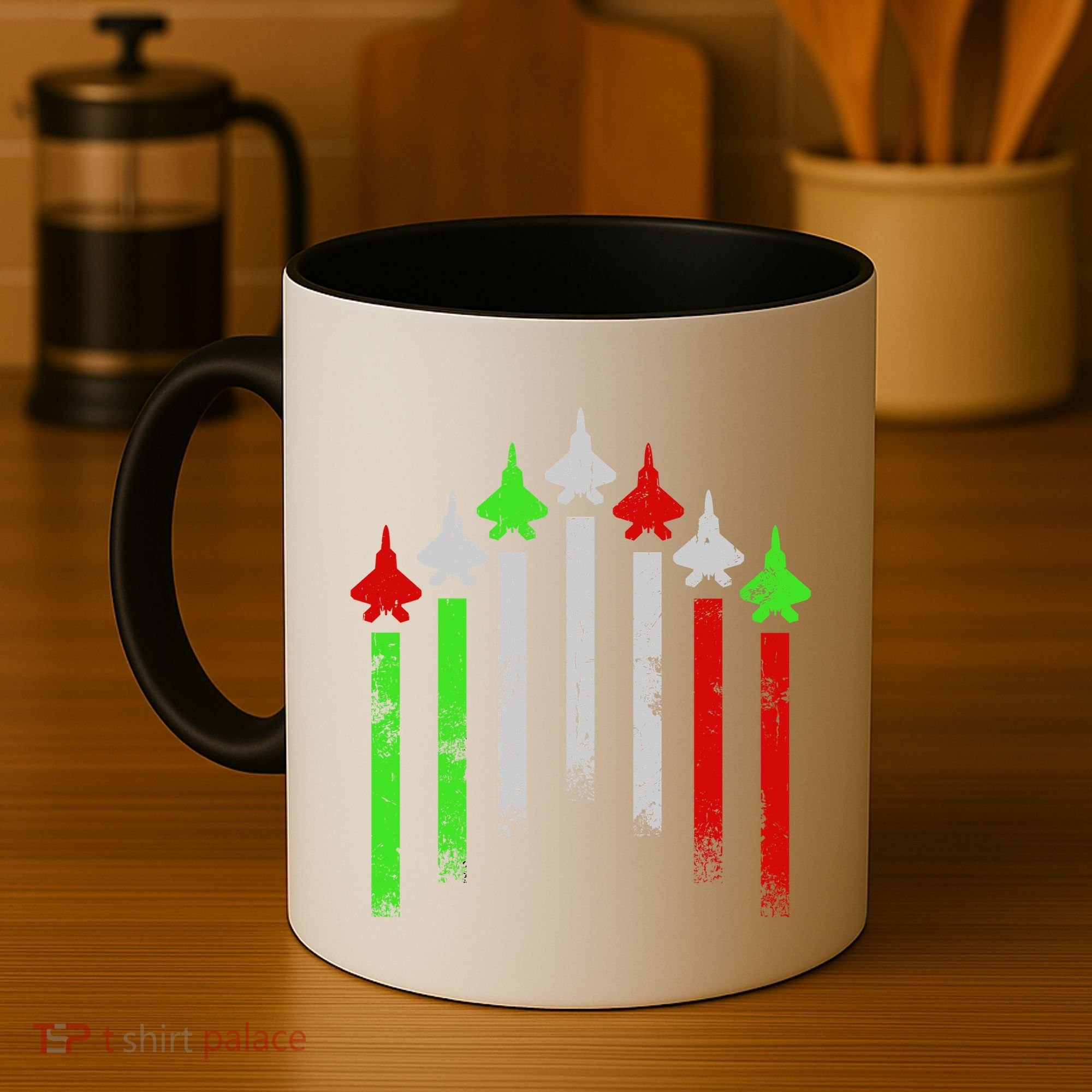 Italian Flag Airplanes Coffee Mug