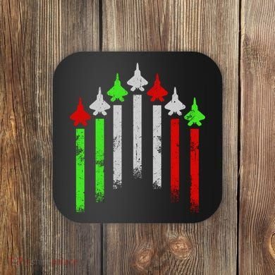 Italian Flag Airplanes Coaster