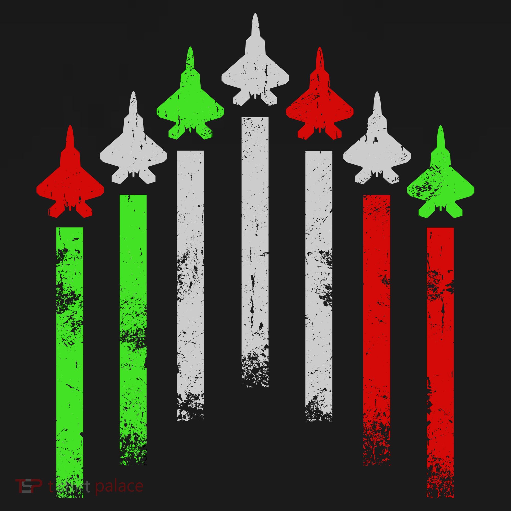 Italian Flag Airplanes Mousepad