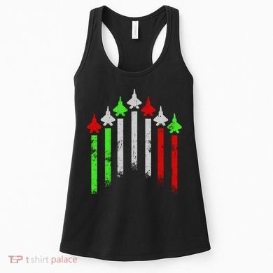 Italian Flag Airplanes Women's Tank Top