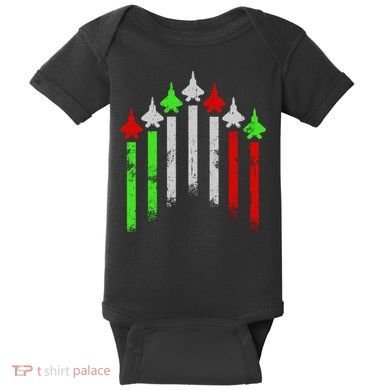Italian Flag Airplanes Baby Bodysuit