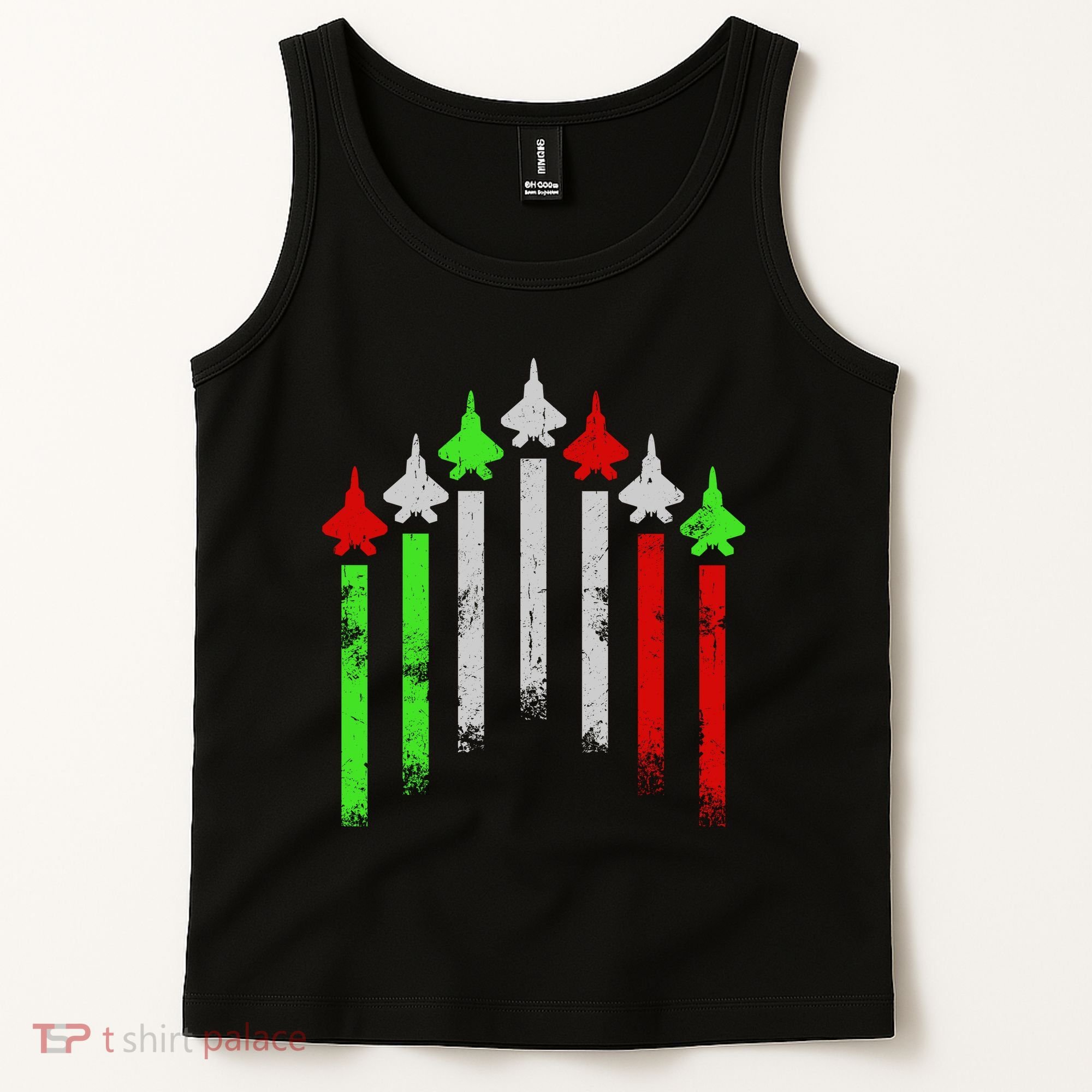 Italian Flag Airplanes Tank Top