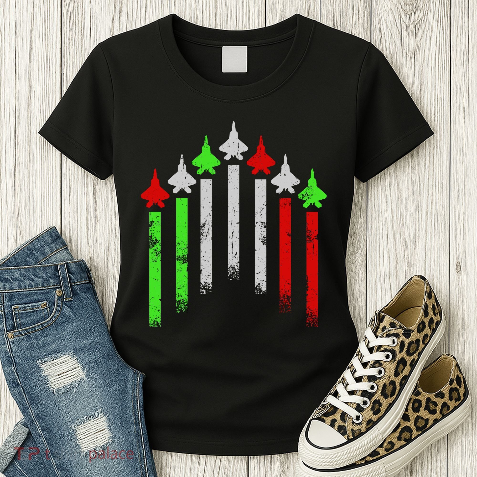 Italian Flag Airplanes Women's T-Shirt