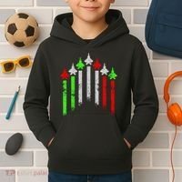 Italian Flag Airplanes Kids Hoodie thumb 2