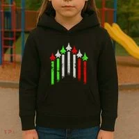 Italian Flag Airplanes Kids Hoodie thumb 3