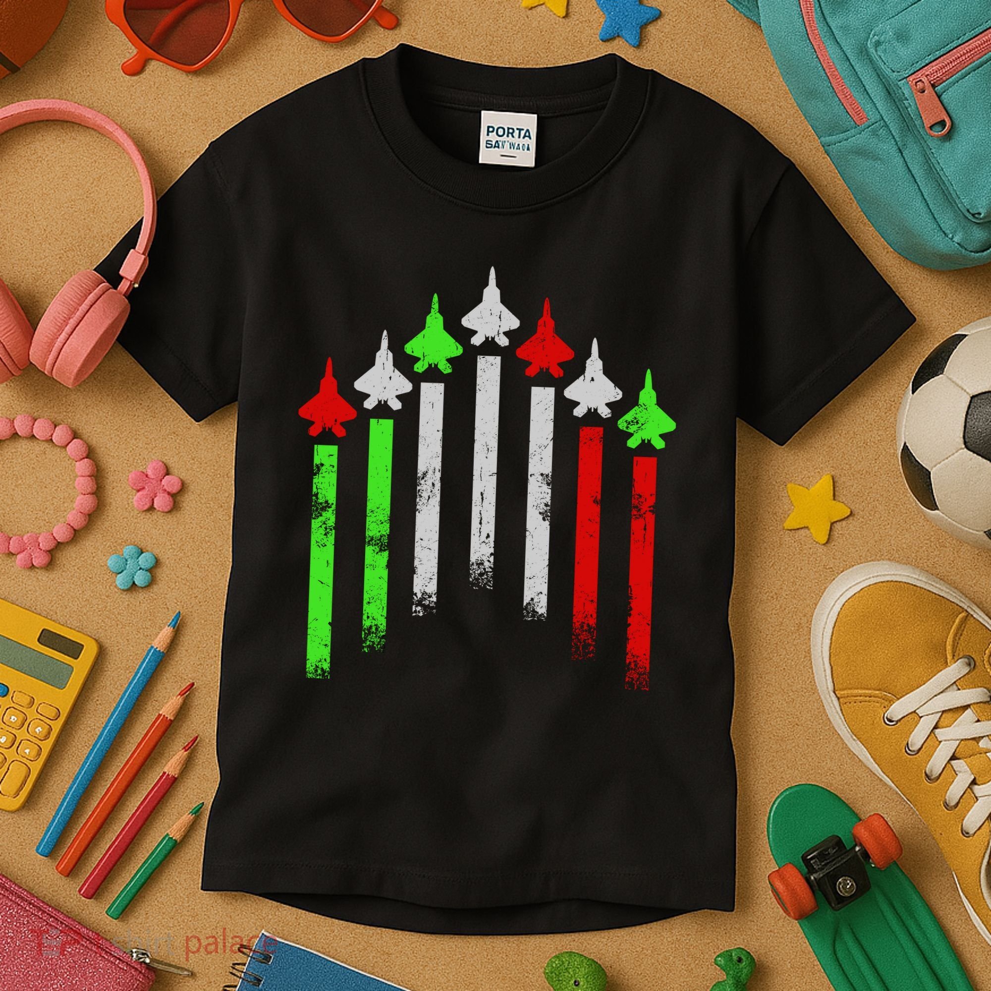 Italian Flag Airplanes Kids T-Shirt