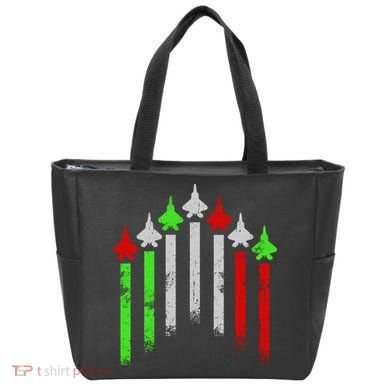 Italian Flag Airplanes Tote Bag