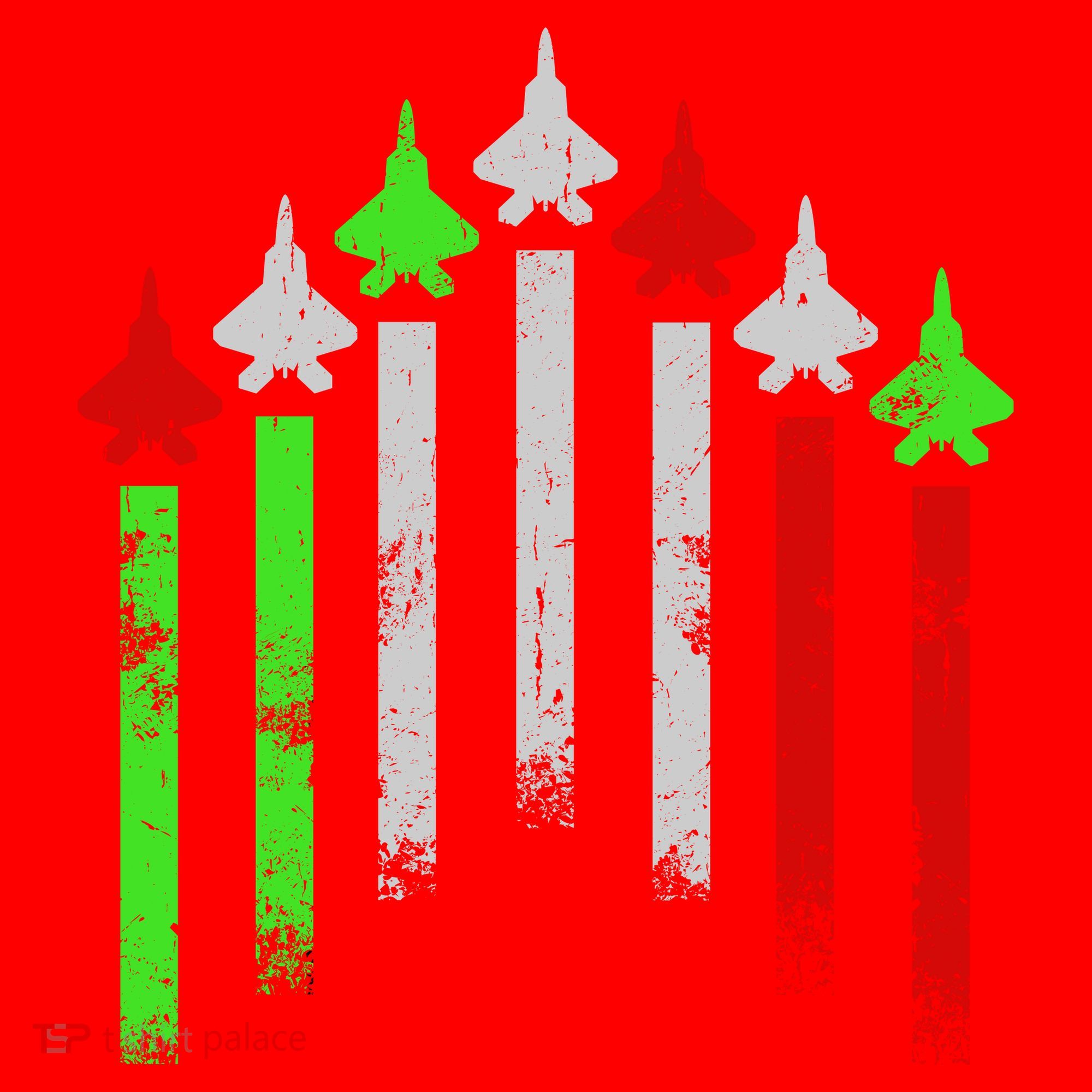 Italian Flag Airplanes Santa Hat
