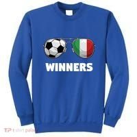 Italia Forza Azzuri Soccer Italian Flag Sunglasses Winners Gift Sweatshirt thumb 0