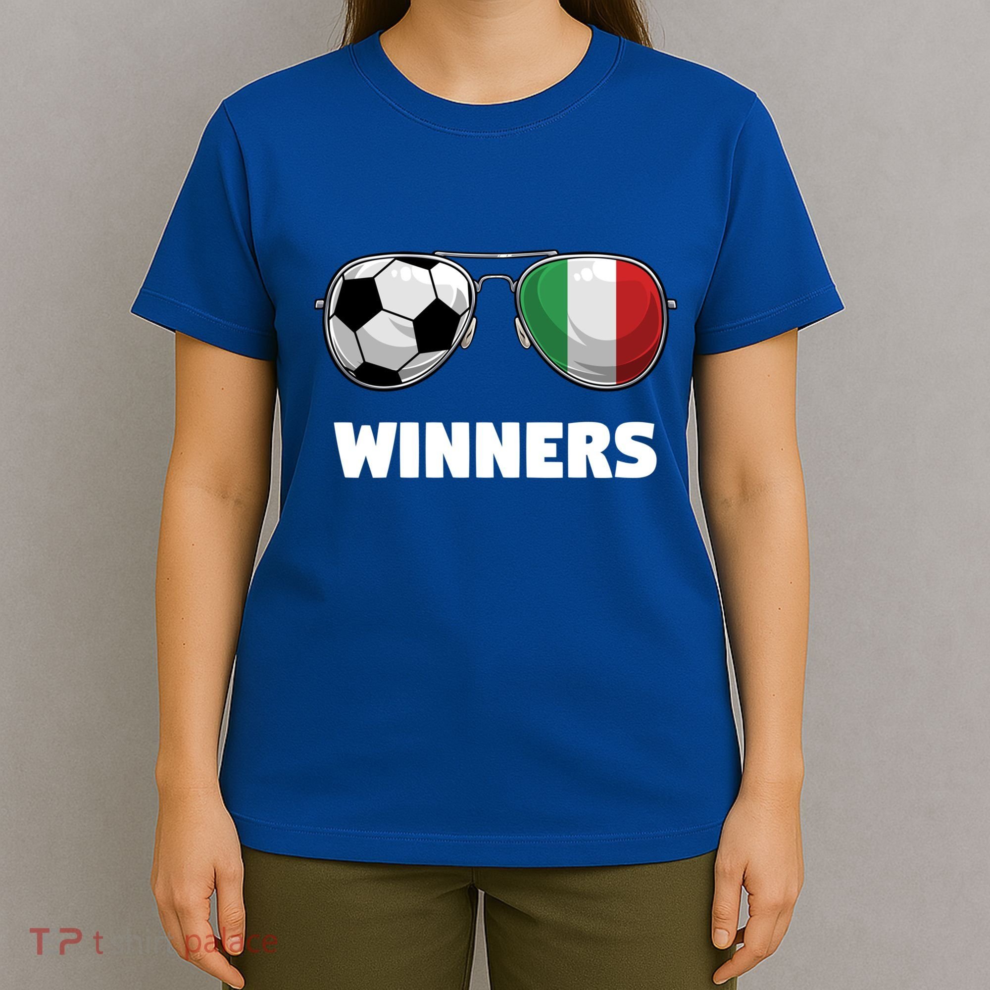 Italia Forza Azzuri Soccer Italian Flag Sunglasses Winners Gift T-Shirt