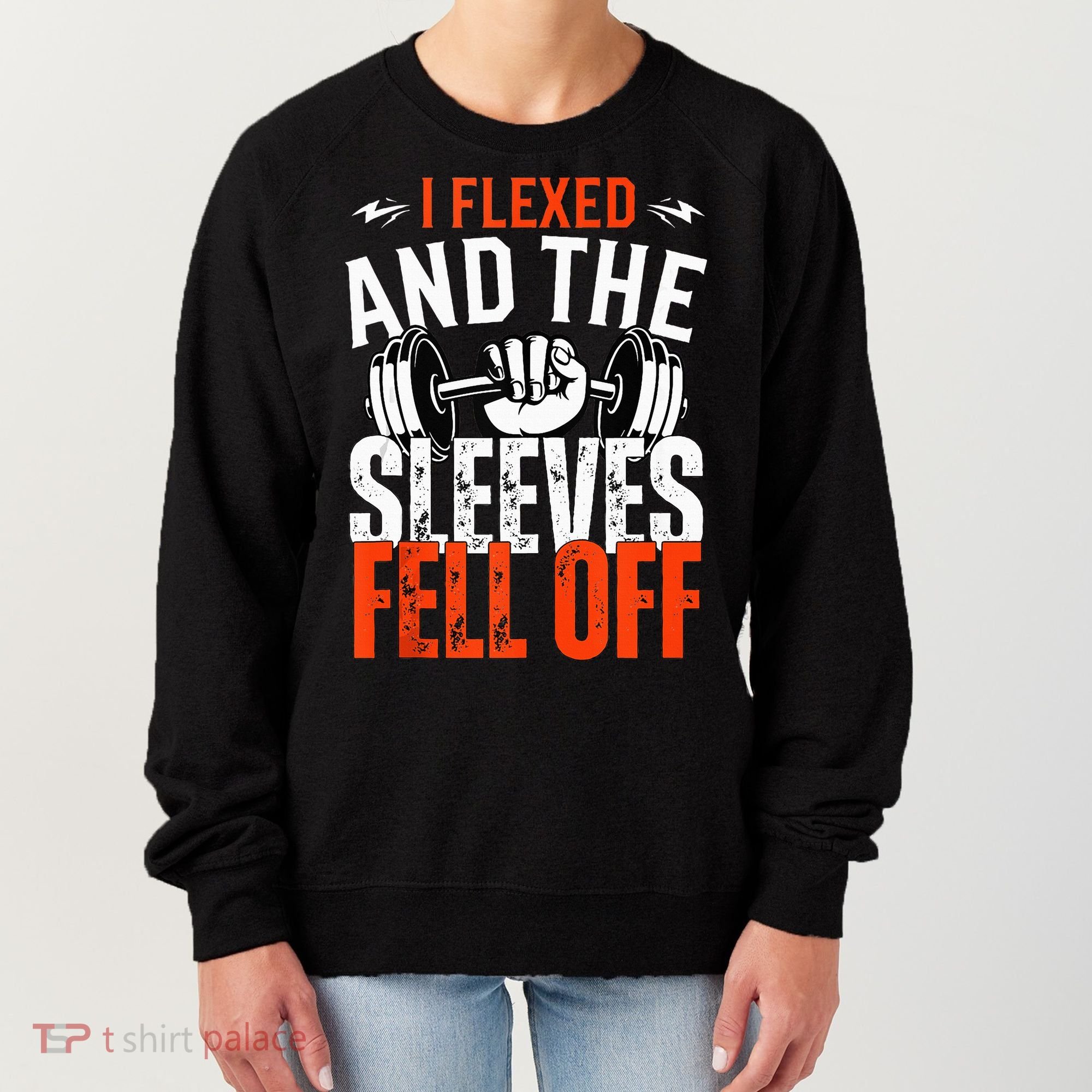 I Flexed and The Sleeves Fell Off Fun Sleeveless Gym Workout Women's Sweatshirt