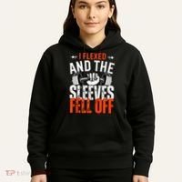 I Flexed and The Sleeves Fell Off Fun Sleeveless Gym Workout Hoodie thumb 5