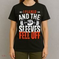 I Flexed and The Sleeves Fell Off Fun Sleeveless Gym Workout T-Shirt thumb 4