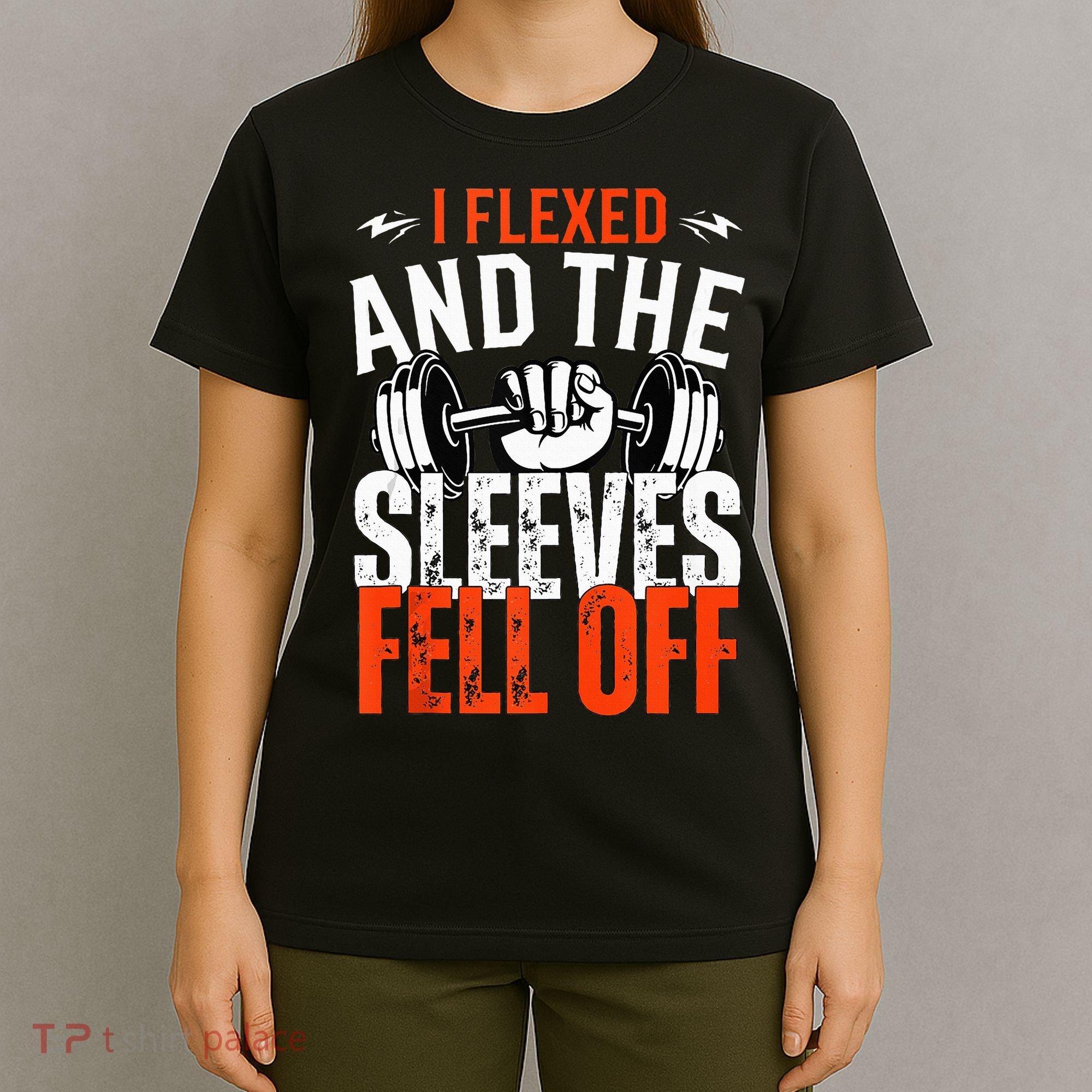I Flexed and The Sleeves Fell Off Fun Sleeveless Gym Workout T-Shirt
