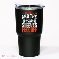 I Flexed and The Sleeves Fell Off Fun Sleeveless Gym Workout Tumbler thumb 0