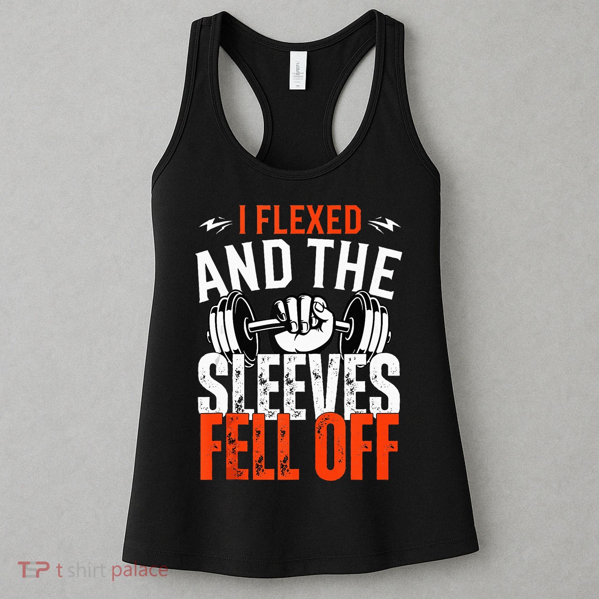 I Flexed and The Sleeves Fell Off Fun Sleeveless Gym Workout Women's Tank Top