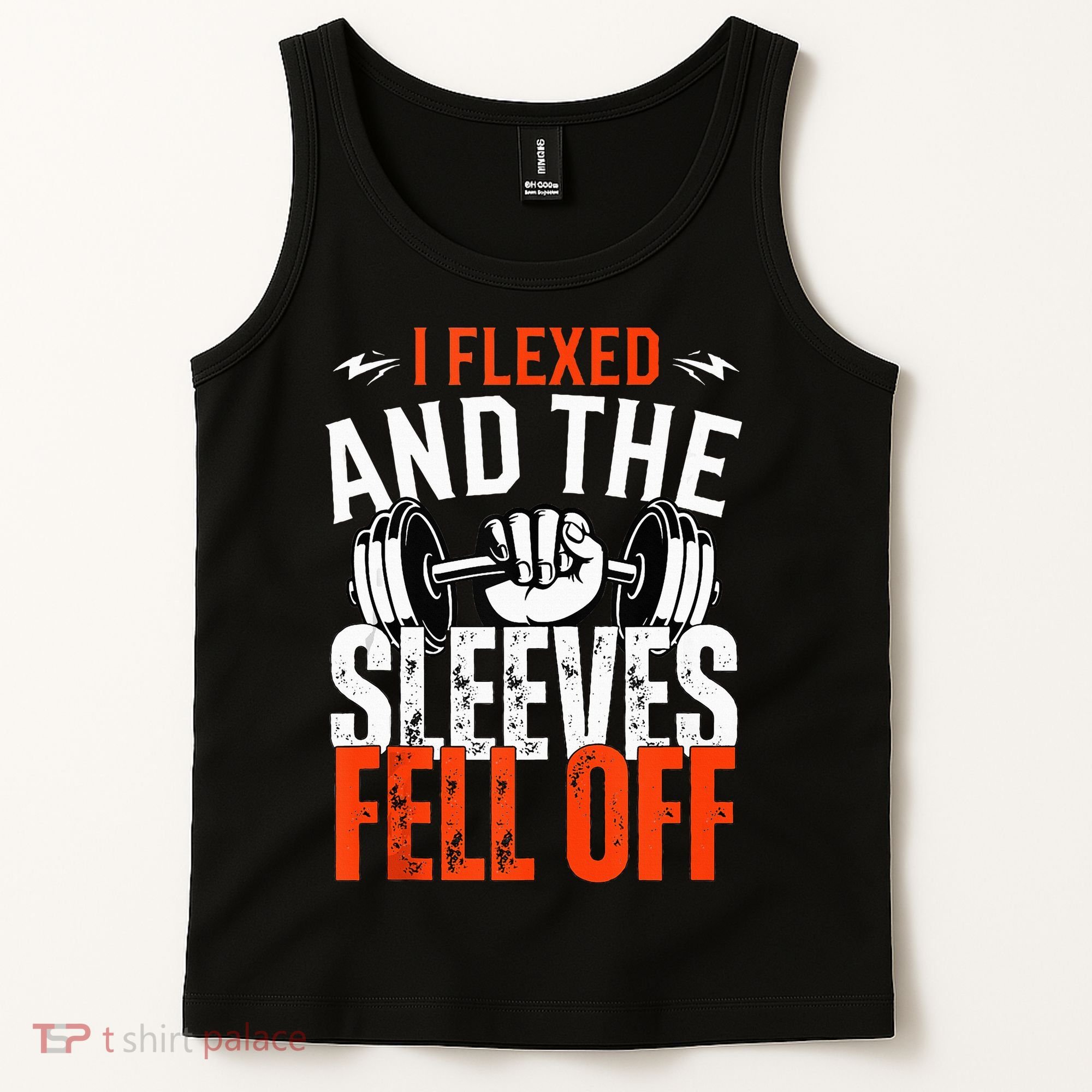 I Flexed and The Sleeves Fell Off Fun Sleeveless Gym Workout Tank Top
