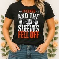 I Flexed and The Sleeves Fell Off Fun Sleeveless Gym Workout Women's T-Shirt thumb 2
