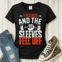 I Flexed and The Sleeves Fell Off Fun Sleeveless Gym Workout Women's T-Shirt thumb 3